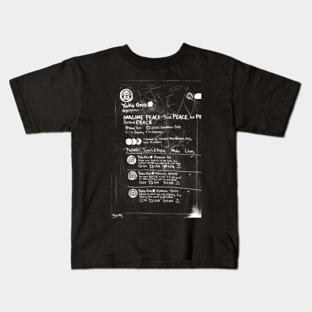 Three Tweets Doodle White Kids T-Shirt by Mijumi Doodles